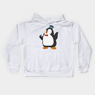 Penguin Singer Microphone Kids Hoodie